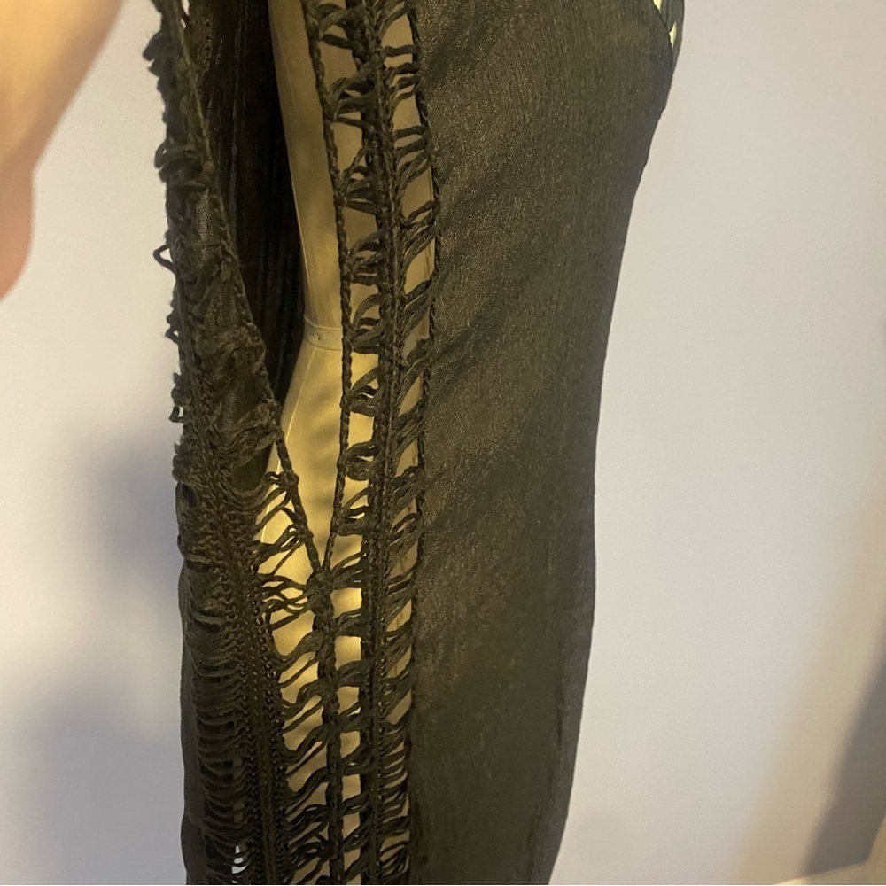Oversized Tassel Cover Up Black One Size Plus – Imported - Picture 8 of 13